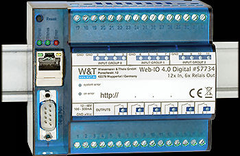 W&T 57734 Web-IO 4.0 Digital, 12xIn, 6xRelay Out - Click Image to Close